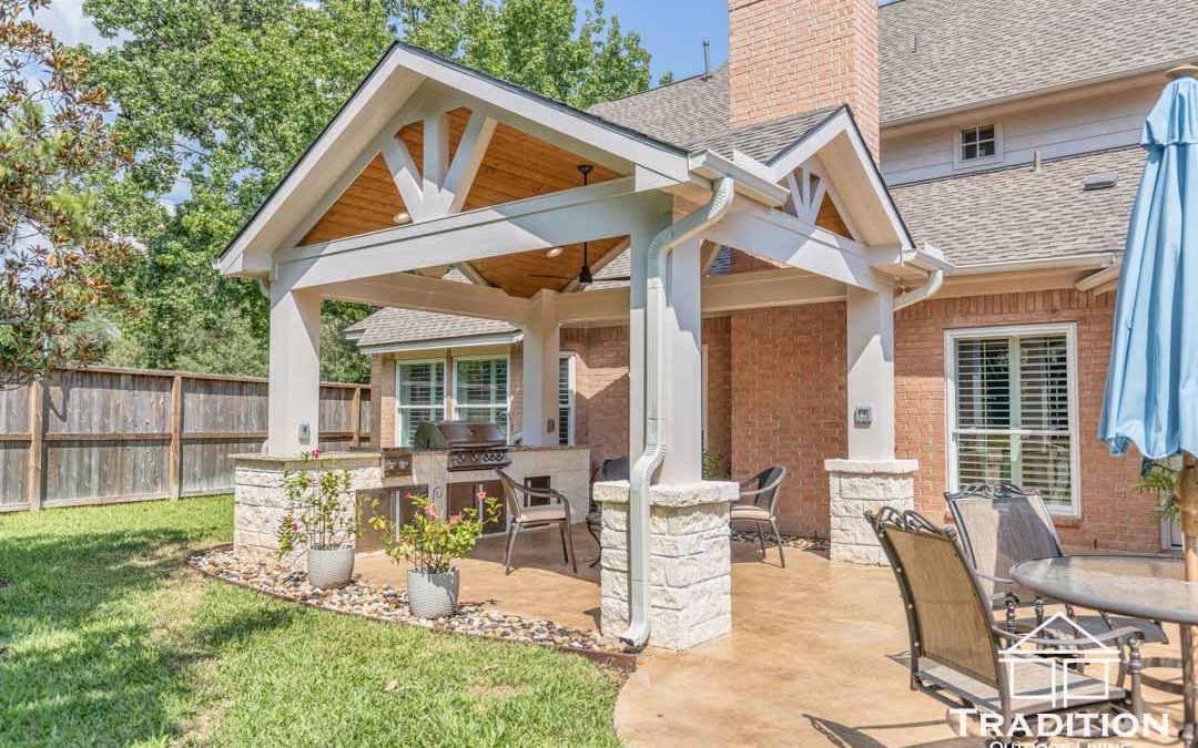 Custom Patio Cover & Outdoor Kitchen in Katy, Texas