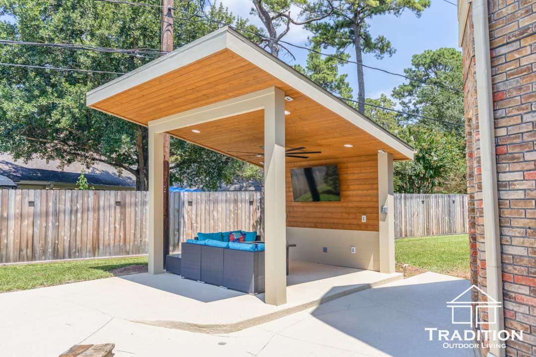 Custom Freestanding Patio Cover in Cypress, TX